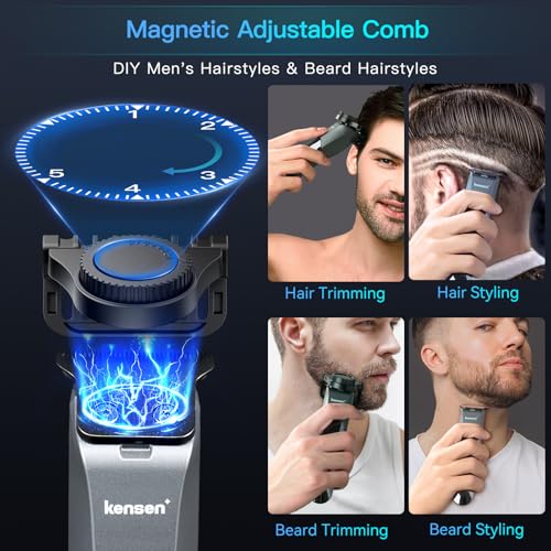 Body Hair Trimmer for Men,kensen Electric Groin & Pubic Hair Trimmer, Christmas Gift Rechargeable Ball Shaver Groomer, Mens Body Groomer Kit for Privates, Waterproof, Cordless for Wet/Dry Use