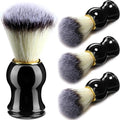 Patelai 4pcs Shaving Brush for Men Hand Crafted Shaving Brush for Wet Shave Using Shaving Cream Premium Quality Hair Bristle Bamboo Black Handle Shave Brush for Bearded Man Father Boyfriend Gifts