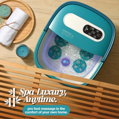 Medical king Foot Spa with Heat and Massage Electric Rotary Massage Includes A Remote Control, A Pumice Stone - Motorized Shiatsu Massage Balls
