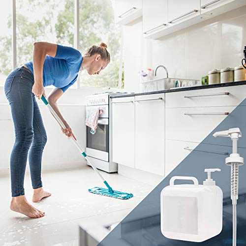AMORIX 12PCS Gallon Jug Pump Dispenser Replacement White Lotion Dispensing Pump Top 38/400 Fits 1 Gallon Jugs for 64oz 128oz Containers Hand Sanitizer Shampoo Bottles, Plus Funnel