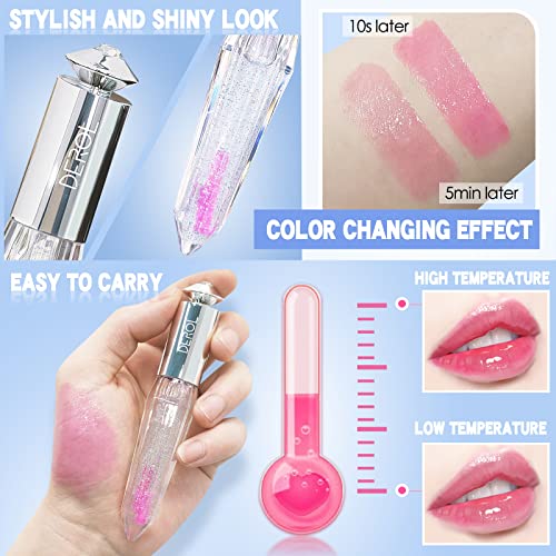 Color Changing Clear Liquid Blush for Cheeks and Lips, Moisturizing Multi-use Rouge Gel, Magic Tinted Balm Waterproof Transparent Cream Liquid Rubor, Glossy Shiny Finish Korean Blush Makeup -5ml