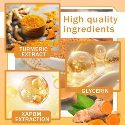 9 Pcs Turmeric Skincare Set with Moisturizing Facial Cleanser,Toner,Face Serum, Facial Cream, Eye Cream,Travel Size Lip Balm and 3 Hydrating Face Sheet Masks Skin Care Set