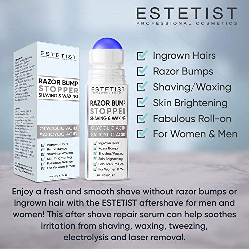 Razor Bump Stopper After Shave Solution for Ingrown Hair and V Shaped Slimming Face Mask - Double Chin Reducer, Face Lift Tape Tightening Mask