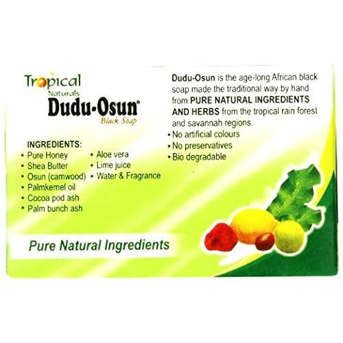 Dudu Osun Pure Organic African Black Soap 150g(Pack of 3) - Effective for Acne Treatment, Eczema, Dry Skin, Scar Removal, Dandruff, Pimples Mark Removal, Anti-fungal Face & Body Wash