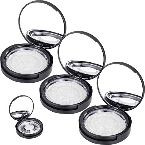 3 Pack Eyelash Storage Case Holder with Mirrow, Empty Eyelash Cases Travel with Lash Holder for for Ladies and Girls
