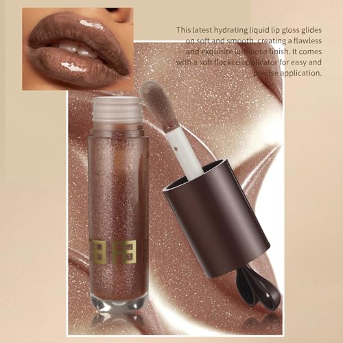3PCS Bunny Lip Gloss Set, Chocolate + Rose + Honey, Nourishing Tinted Lip Oil For A High-shine Finish, Keychain Honey Lip Oil for Lip Care and Dry Lips