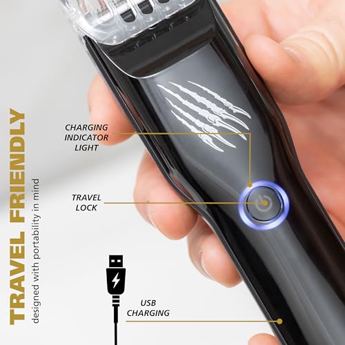 Wahl Manscaper Grizzly Rechargeable Groin & Body Hair Trimmer for Men ? Extra Wide Stainless Steel Blade, Waterproof Wet/Dry Mens Body Shaver, 120-Minute Runtime, USB Charging ? Model 3026572