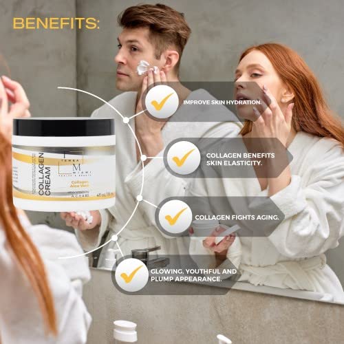 COLLAGEN Face CREAM MOISTURIZER, Non Greasy ANTI-AGING for ALL SKIN TYPES, Including SENSITIVE SKIN, 4 fl oz