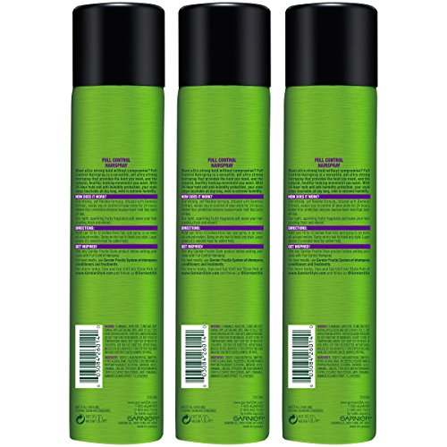Garnier Fructis Style Full Control Anti-Humidity Hairspray, 8.25 Oz, 3 Count (Packaging May Vary)