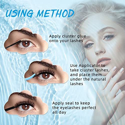 Lash Overnight Sealer Cluster Lashes Overnighter DIY Lash Extension Sealer Extend Lash Wear Up to 14 Days Black Lash Sealer Long Lasting Easy to Remove 5ml