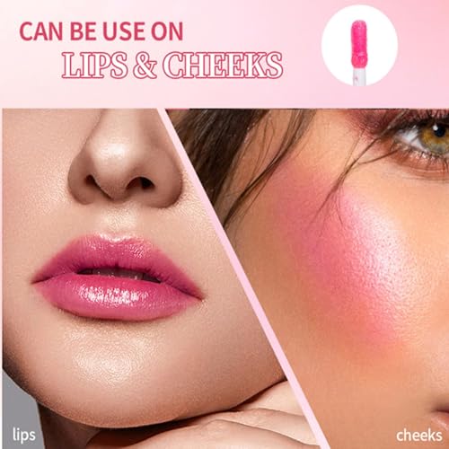 Magic Color Changing Lip Gloss, Pink Magic Mood Lipstick Hydrating Lip Glow Oil Lip Tint Lip Inks Stain Lip Balm Not Greasy Transparent Plumping Lip Serum for Women Girls Lip Care Products