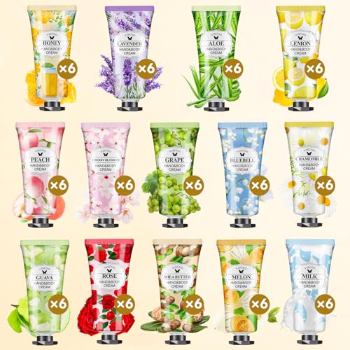 84 Pack Hand Cream Gifts Set for Women,Easter Basket Stuffers,Mothers Day Gifts,Teacher Appreciation Gift,Nurse Week Gift,Mini Moisturizing Hand Lotion Travel Size in Bulk for Dry Cracked Hands