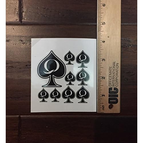 39 Piece Quees of Spades BBC Only Temporary Tattoo Set - 6 Sheets