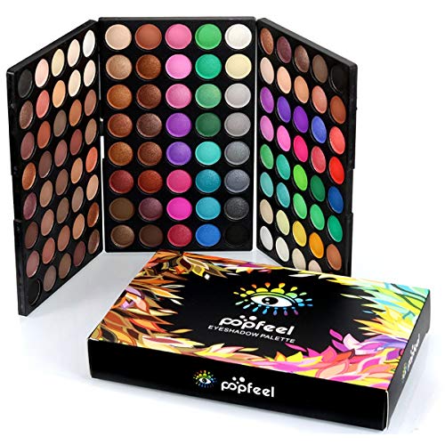 120 Colors Hightlight Eyeshadow Palette Makeup Gift Set, Pure Vie Professional Long Lasting Waterproof Matte Highly Pigments Shiny Shimmers Glitter Makeup Palette Colorful Cosmetic Eye Shadow Pallet