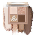 CARSLAN 4-Color Nude Neutral Eyeshadow Makeup Set - Great for Travel, Matte & Glitter Shimmer Contour Palette, 01