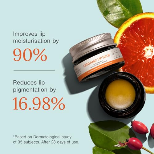 Juicy Chemistry Blood Orange & Rosehip Organic Lip Balm For PiGmented & Chapped Lips, 5 Gm