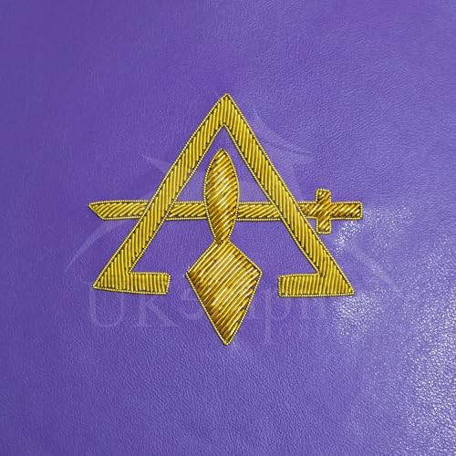 Masonic Cryptic Masons Royal & Select Crown Cap Case Purple Embroidered (R&SM Emblem) - Freemason Hat Carrying box