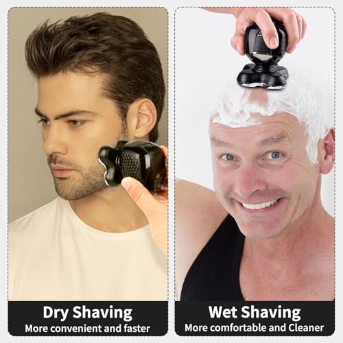 1 Pack Shaver Replacment Heads Compatible with Remington Balder Pro Head Shaver XR7000,XR1500,XR1501,5 Dual Track Precision Replacement Blades for Bald Men,with 1PC Cleaning Brush