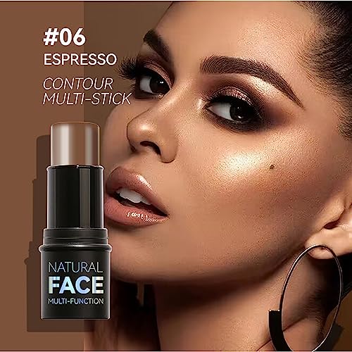 Cream Contour Sticks 3 Pcs Highlighter Bronzer Blush Face Makeup Contouring Bronzing Pen Creme Cheek Blush & Brightens Illuminator Highlight Foundation Waterproof Cosmetics Set Medium