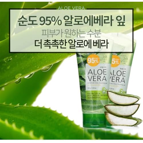 ALOE VERA 95% Moisture Real Soothing Gel 150ml for Face Body Hand Hair