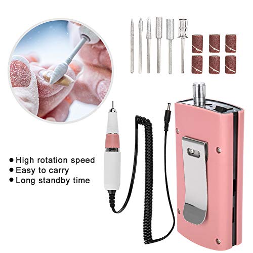 Nail File Drill Machine, Portable Professional Pedicure Electric Nail Drill Nail Grinding Machine Set Nail Art Equipment Kit(us Plug)