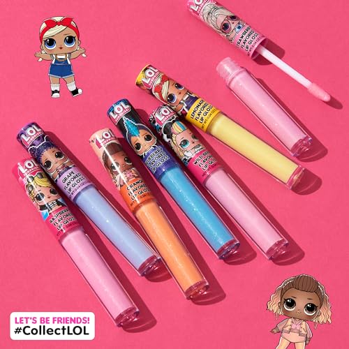 L.O.L Surprise 7-Pack Lip Gloss for Girls, Lol Lip Gloss