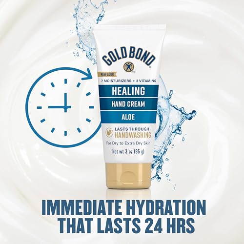 Gold Bond Healing Hand Cream, 3 oz., With Aloe, Moisture That Lasts Through Handwashing, Pack of 6