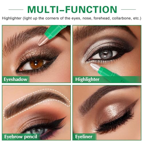 8PCS Eye Shadow Sticks,Shimmer Cream Eyeshadow Stick Set,Eye Brightener Stick,Lightweight Smooth Eye Shadow for Older Women,Teenagers,Middle-aged,Sombras Para Ojos,Eyeshadow Makeup