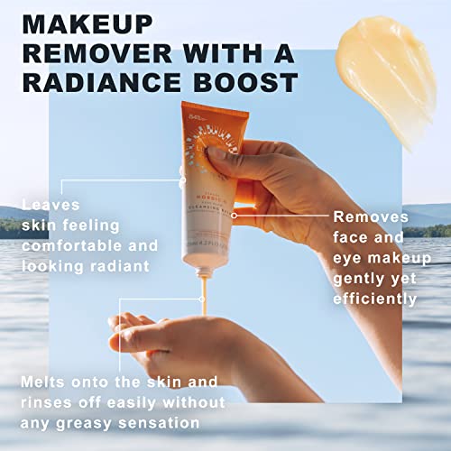 Lumene Nordic C Pure Glow Cleansing Balm - Make Up Remover Balm with Vitamin C for Skin Radiance - Vegan Eye Makeup Remover & Facial Care for Normal to Dry Skin (125ml)