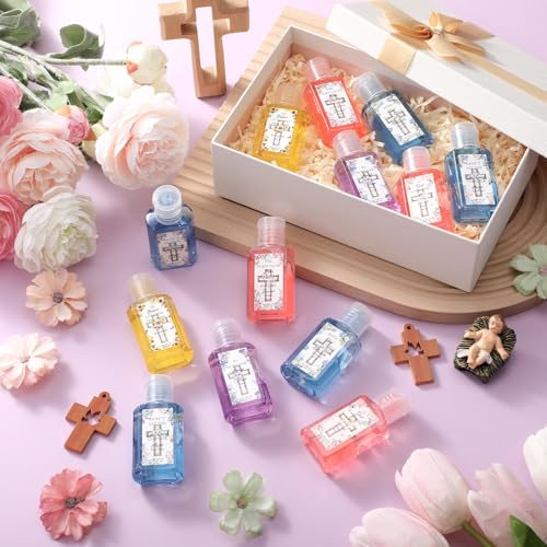 Demissle 30 Pcs Christian Mini Aloe Vera Gel Bulk 1 oz Religious Bible Verse Aloe Vera Gel Travel Size Gifts for Catholic Church Prayer Pastor Women Mom Holiday Easter Party Favors
