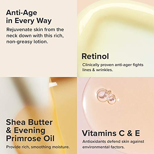 Paula's Choice Retinol Skin-Smoothing Body Lotion Treatment, Body Cream with Shea Butter, Vitamin C & E Lotion, All Skin Types, Anti-Aging Body Moisturizer, Reduce Dryness, Fragrance-Free, 4oz