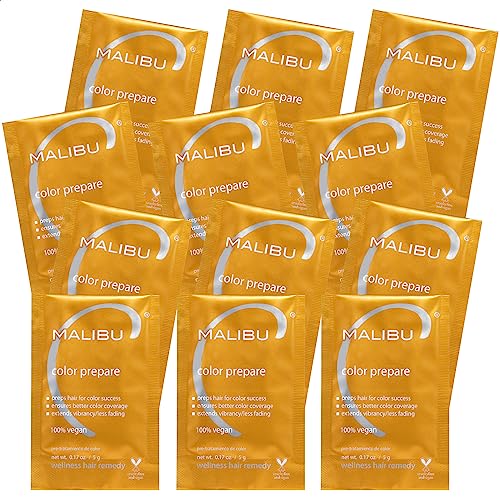 Malibu C Color Prepare Wellness Hair Remedy - Extends Hair Color Vibrancy & Counteracts Discoloration, Dullness & Brassiness - Made with a Blend of Antioxidants