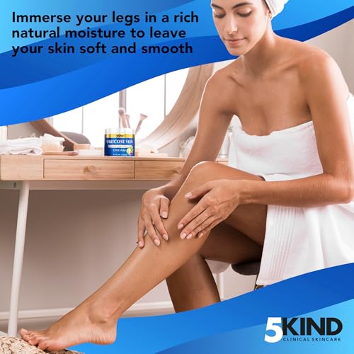 Varicose Veins Treatment for Legs 3.4 Fl Oz - Horse Chestnut Cream for Varicose Veins with Zinc, Avocado & Arnica - Improve the Appearance & Feel of Varicose Veins - Varicose Veins Cream by 5Kind