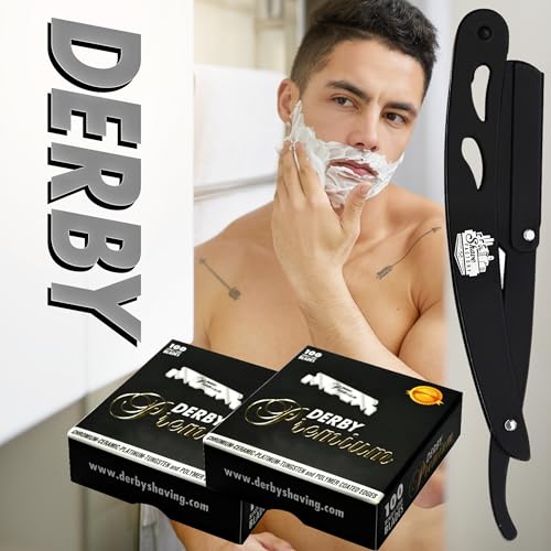 Derby Premium Single Edge Razor Blades for straight razor (300)