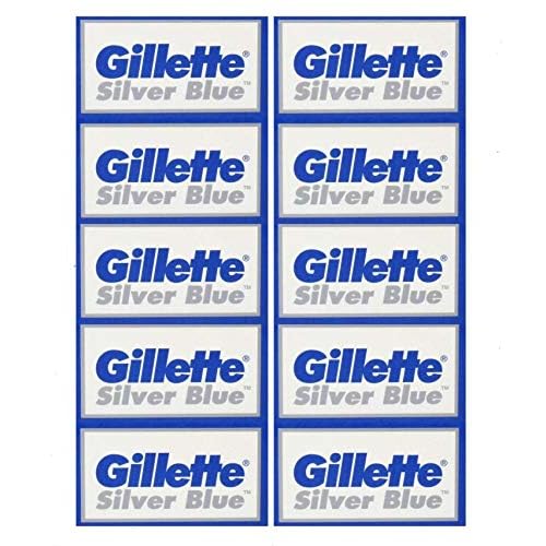50 Silver Blue Double Edge Razor Stainless Blades Made in Russia