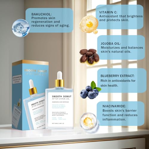 Donut after Shave Oil for Skin, Hydrate Post-Shave for Skin Soft Shave After Shave Oil For Women 100 mL