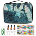 FITNATE 70 Bottles EVA Essential Oil Case Shockproof, Waterproof and Durable, Holding up to 5/10/15 ml Bottles, Essential Oils Travel Case with Bottle Opener, Colorful Stickers and Funnel