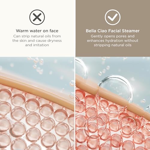 Bella Ciao 11-Piece Facial Steamer Set ? Portable Face Steamer for Deep Cleaning, Hydration & Pore Care ? Skincare Beauty Tool Kit for Women & Teens ? Spa Gift for Home, Travel & Self-Care Routine