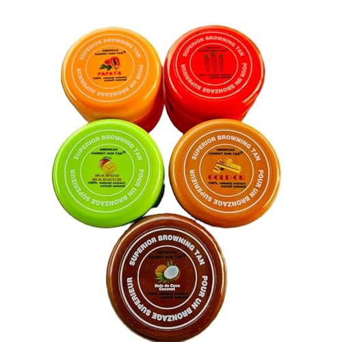Mango Cream - Natural Tanning Cream - Fast Tanning Enhancer with Carrot & Henna for Beach & Sun Bed - Deep Golden Tan, Moisturizing Browning SPF 0