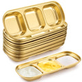 12 Pcs DIY Esthetician Bowls Face Mask Tray Esthetician Supplies Stainless Steel Compartment Serving Tray Women Skincare Products for Spa Salon Aesthetician Beauty, Nail Art (Gold,Medium)