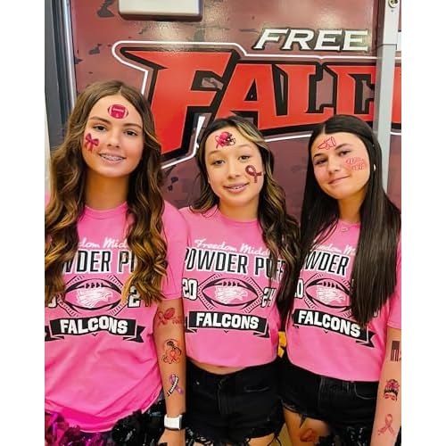 20 Sheets Pink Out Football Breast Cancer Awareness Temporary Tattoos Stickers,144 Pieces Time To Tackle Breast Cancer Themed Tattoos Stickers Party Decoration Supplies favors for Adults