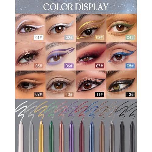 Burgundy Matte Gel Eyeliner Pencil Waterproof, Metallic Retractable Cream Smooth Eye Liner Pencils, Long Lasting Waterline Hypoallergenic Precision Eyeliner Pencil, Smudge-Proof Makeup for Women-07