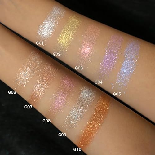 Duochrome Rose Gold Highlighter Blush Makeup with Pink Violet Shifter, Holographic Cream Face Highlighting, Soft Shimmer Glitter Waterproof Long Lasting Chameleon eyeshadow spark Body Highlight#0.56oz