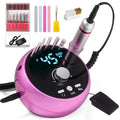 45000RPM Professional Portable Nail Drill Electric File,Nail E File Machine with Bits & Storage for Acrylic Nails Remove Nail Gel Polish Manicure for Salon Home(Purple)