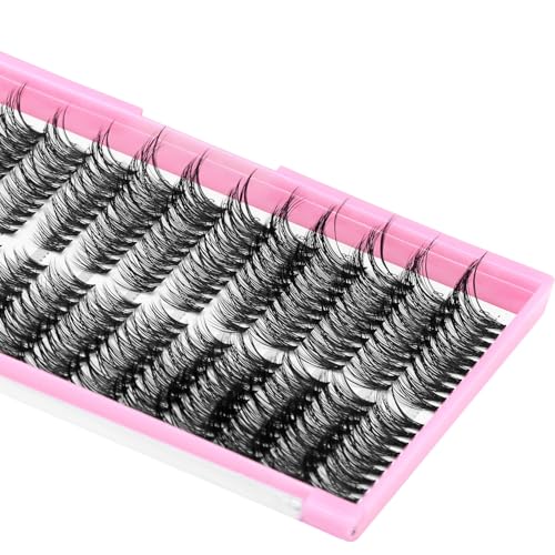 12Rows 30D Volume Cluster Lashes Extensions Mixed 14-16-18mm Easy Grafting Soft Lightweight Individual False Lashes 3D DIY Eye Lashes Black/Brown Color to Choose (Black, Mixed 14-16-18mm)