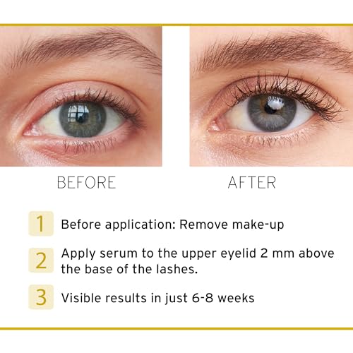 Eyelash Serum - Longer Eyelashes in 6-8 Weeks, Darkens Lashes, Thicker & Stronger, 3ml