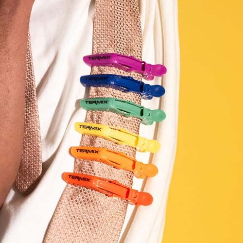 Termix Professional Pride Tweezers 6 Units with Non-Slip Handle, Strong Grip for All Hair Types and Ergonomic Design