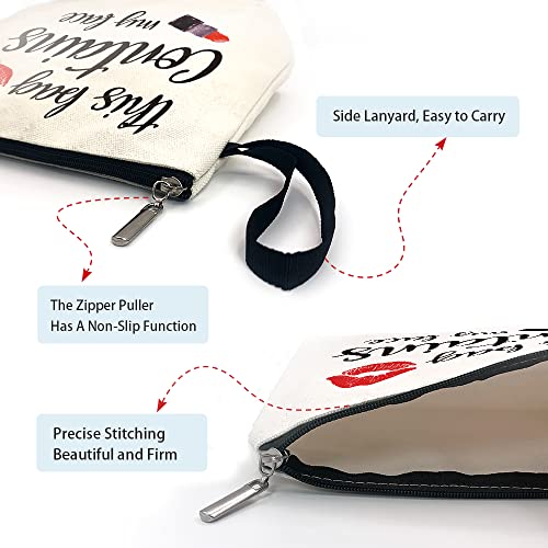ZHANTUONE This Bag Contains My Face Funny Cosmetic Bag, for Travel Toiletry Zipper Storage Pouch Makeup Bag, Birthday Gifts for Girls Women Friends Sister Female Coworker Bestie Friends