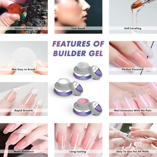AIJIMEI Gel Builder Hard Gel Builder GelNail GelBuilderGel for NailsGel Extension Nail Kit for NailsGelBuilder for NailsBuilderGel in a Bottle (SETA)