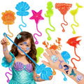 48PCS Mermaid Party Favors - 24PCS Temporary Tattoos & 24PCS Stick Hands - Perfect Birthday Party Supplies, Goodie Bag Stuffers, Treasure Box Toys, Classroom Prizes, and Student Gifts